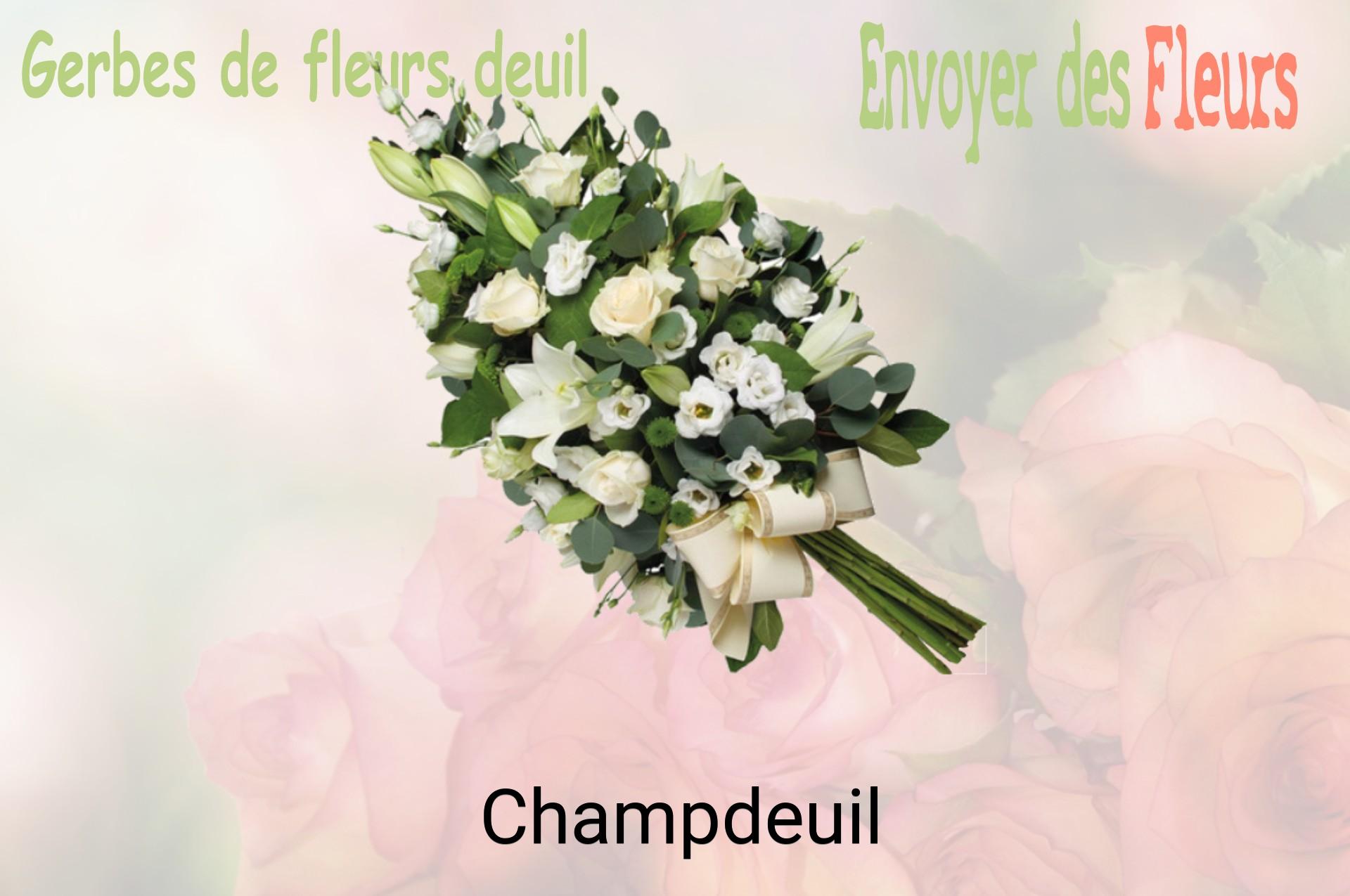 Gerbe de fleurs de deuil livrée à Champdeuil